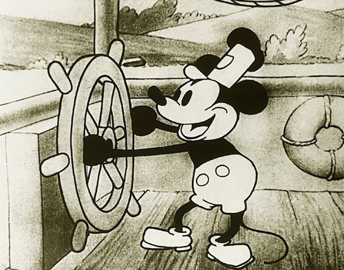 Mickey Mouse in Steamboat Willie (moma.org (Walt Disney and his animation company.))